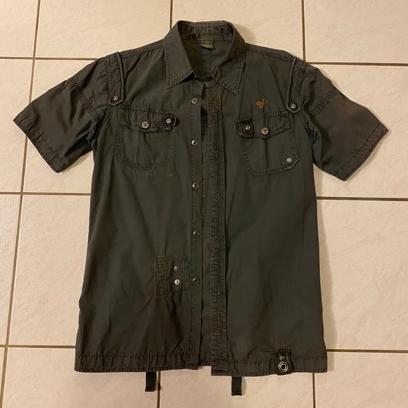 Men’s Button Down Canvas Shirt - Picture 3 of 4